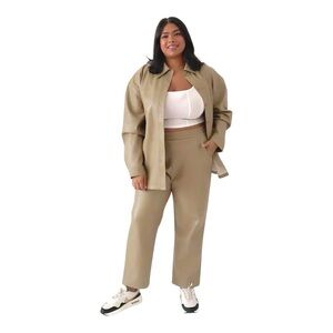 Smash + Tess Murphy Vegan Leather Pants in Taupe Plus Size 4XL Statement Pants